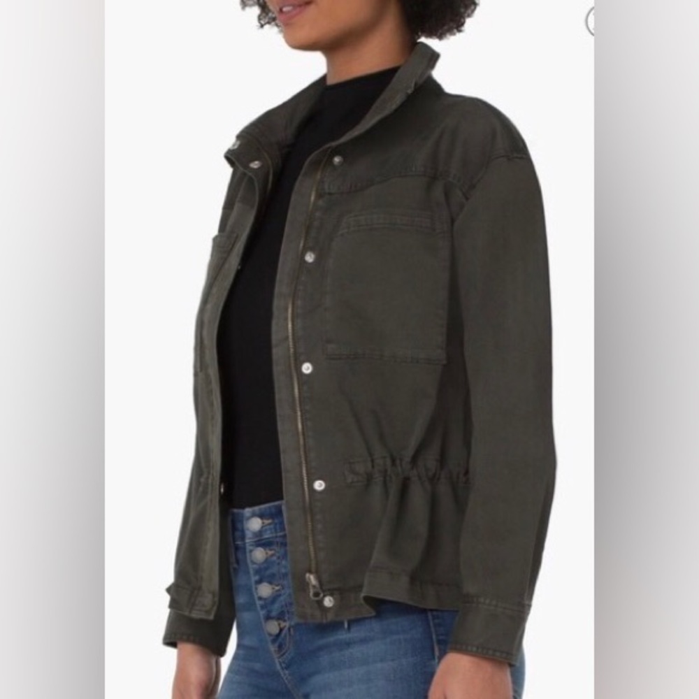 Liverpool Woman’s Zip Button Front Anorak Jacket green size S NWT‎ Gorpcore